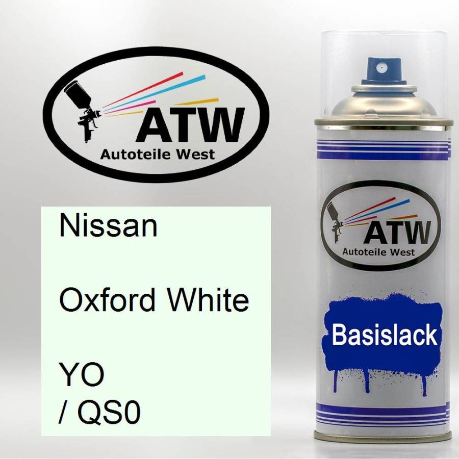 Nissan, Oxford White, YO / QS0: 400ml Sprühdose, von ATW Autoteile West.